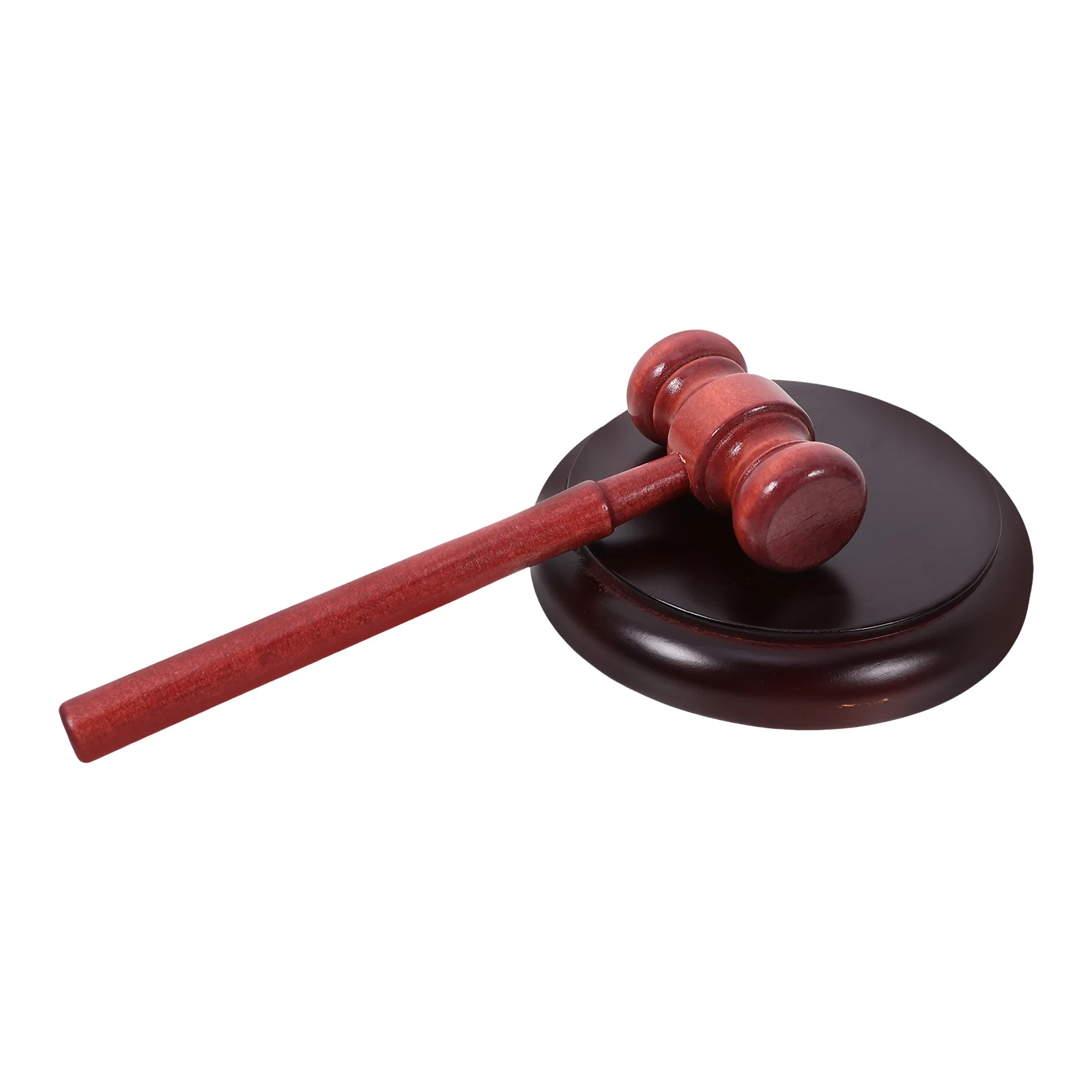 Auction Cosplay Tools Court Hammer Toy Sound Block for Lawyer Base Coffee Comfortable Grip Wood Gavel