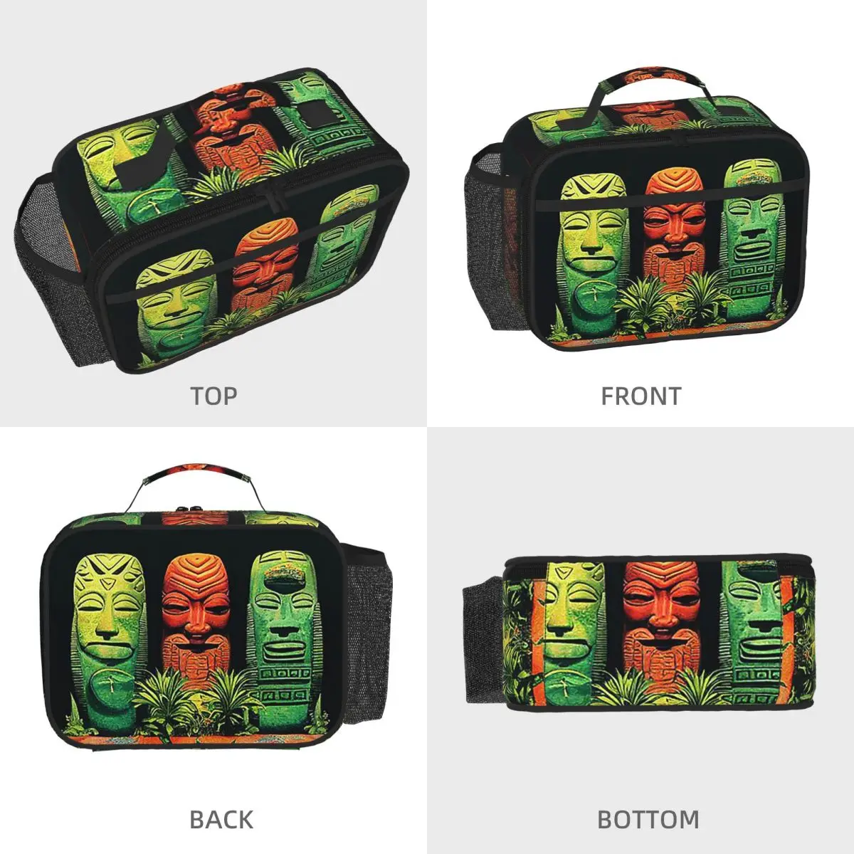 Garden Of Tikis Tiki Mask Insulated Lunch Bag for Women Children Portable Food Boxes Thermal Lunch Box Tote