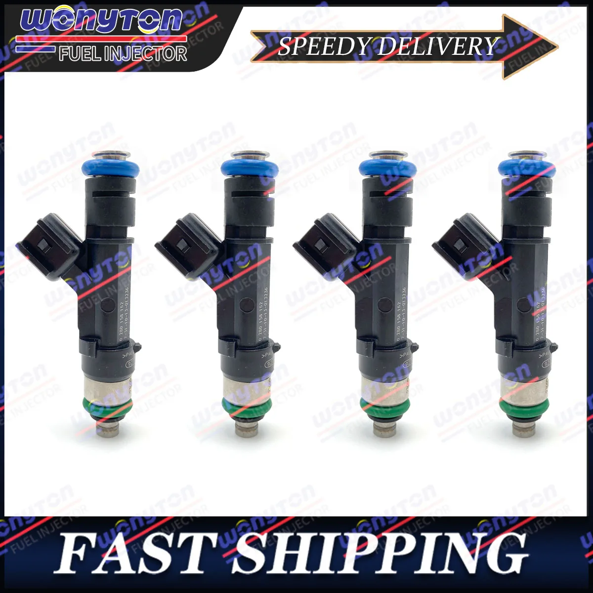 

4Pcs Fuel Injectors 0280158162 For Ford Escape Fusion Lincoln MKZ Mazda Tribute Mercury Mariner Milan 2009-2012