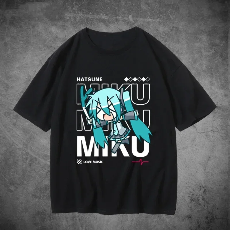 Modisches Hatsune Miku Bedrucktes T-Shirt Sommer Herren- und Damen-T-Shirt Trendiges Lockeres Lässiges Y2K 2026 Neues Streetwear Tee Top – Detail 6
