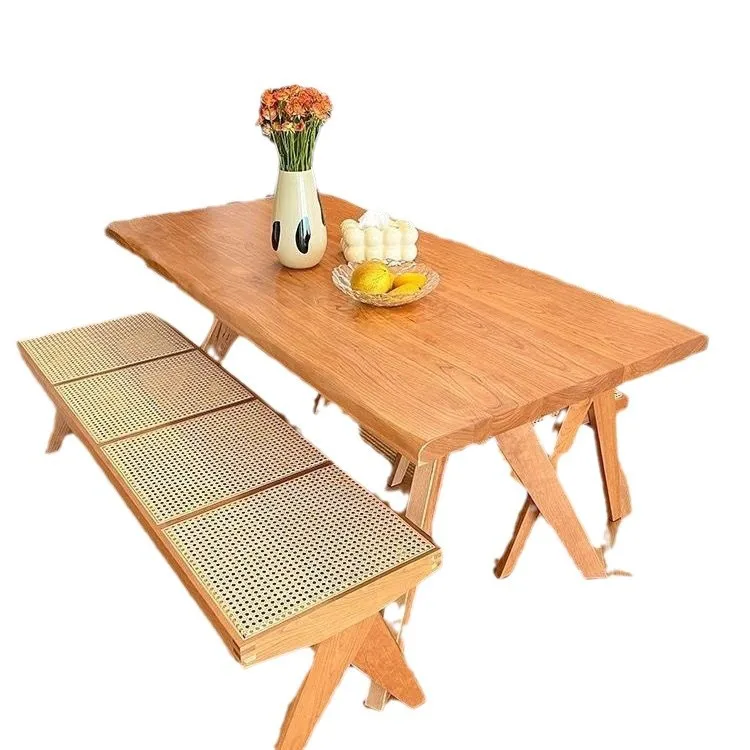 

Solid wood, dining table, whale, dining table and chairs, combination, Nordic, Japanese, desk, household