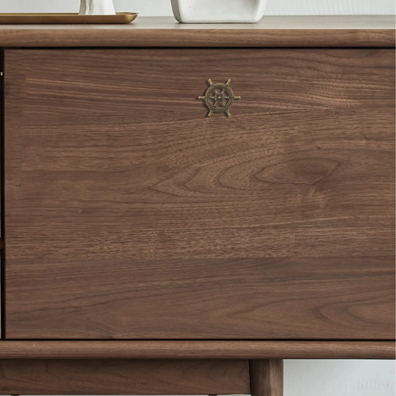 

4pcs Ship Wheel Anchor Drawer Handles Vintage Metal Pulls For Kitchen Cabinet Dresser Furniture Replacement Hardware Grip