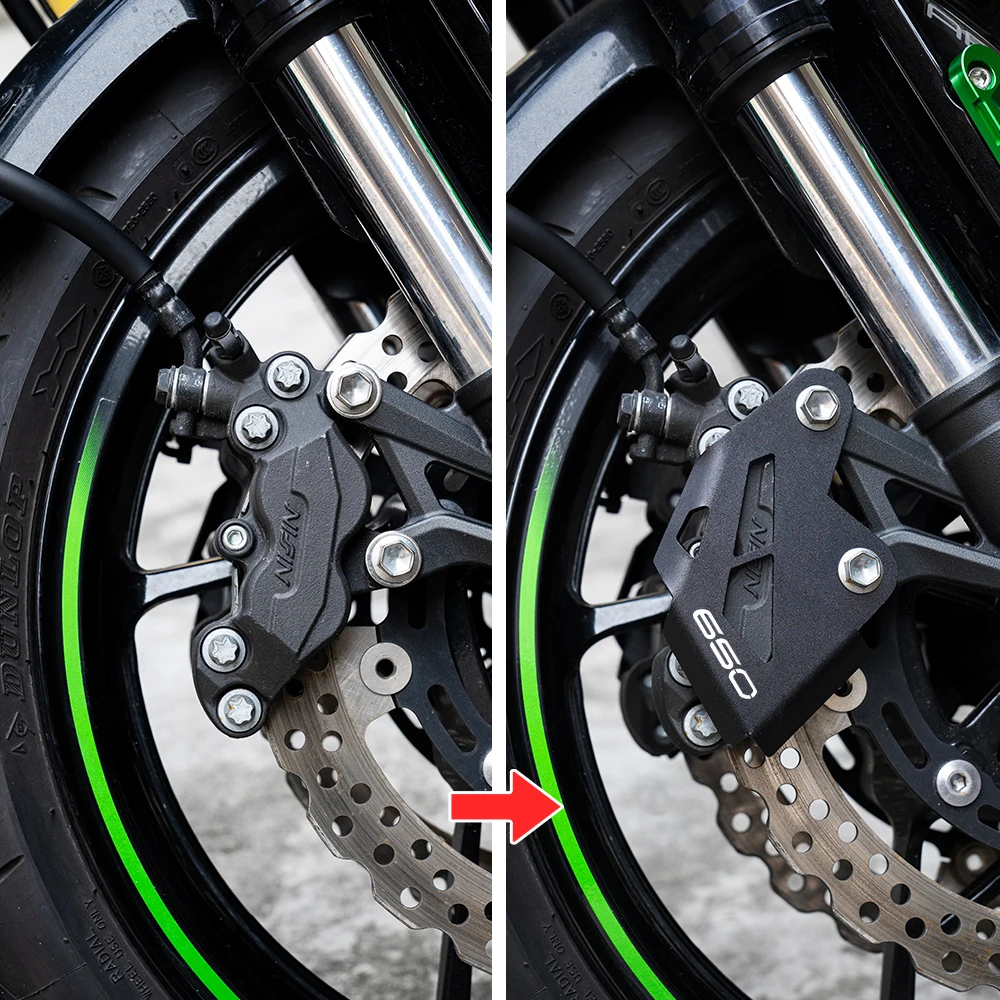 For Kawasaki Z650 Z 650 Z650RS Ninja650 2017-2024 2023 Motorcycle Accessories Aluminum Front Brake Caliper Guard Protector Cover