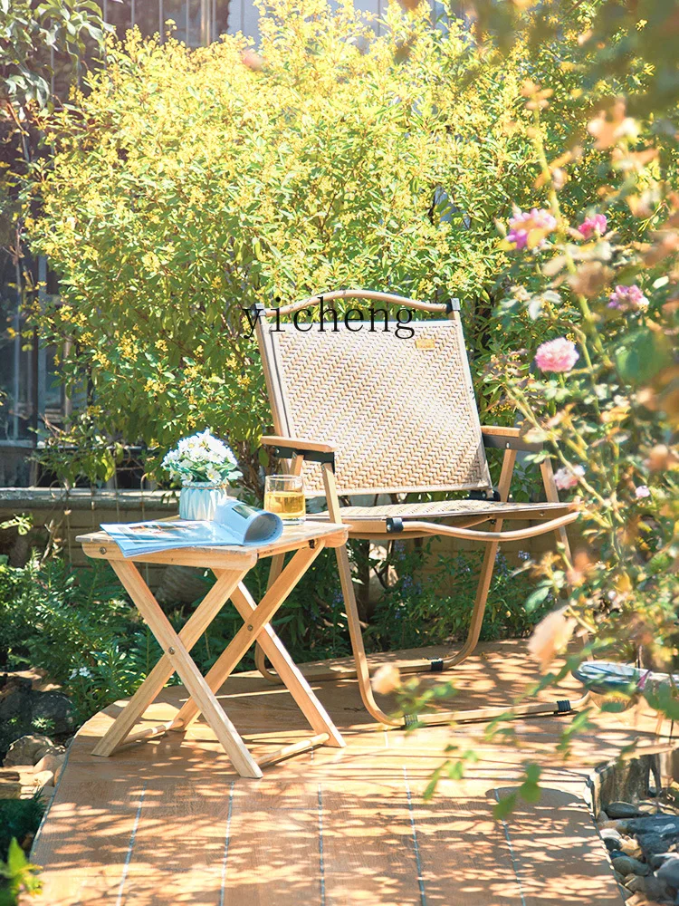 

LX Balcony Xili Table and Chair Set Outdoor Patio Rattan Chair Coffee Table Chair Courtyard Leisure Area