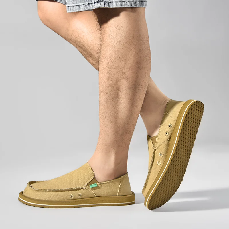 Neue, leichte, handgefertigte Canvas-Freizeitschuhe für Herren, modisches Design, Sneaker, Herren-Slipper, atmungsaktive, flache Schuhe mit niedrigem Schaft, weiche Fahrschuhe. – Detail 21