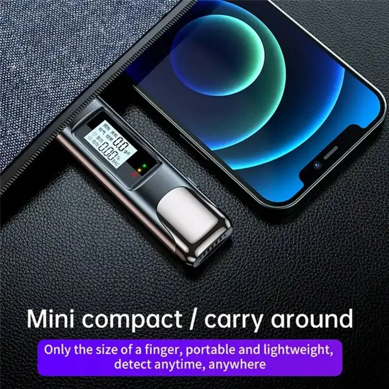 C10 High Precision Alcohol Tester Drunk Alarm Reminder Breath Alcohol Tester Professional Breathalyzer Alcohol Analyzer-A12I