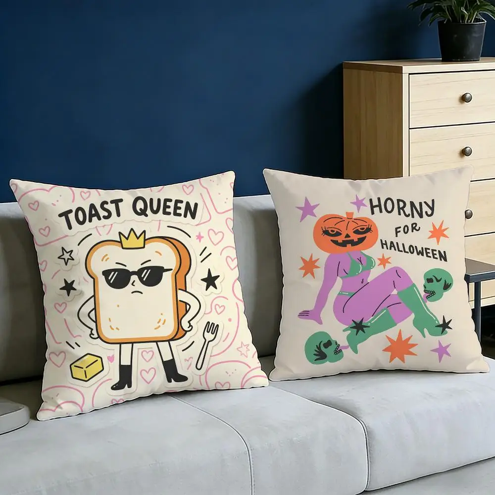 Edgy Funky Print Cushion Cover Soft Pillow Cases for Home Bedroom Living Room Sofa