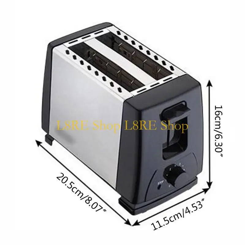 L8RE 2 SLICES TOASTERS Stainless Steels Slot Toasters พร้อมถาดเศษที่ถอดออกได้