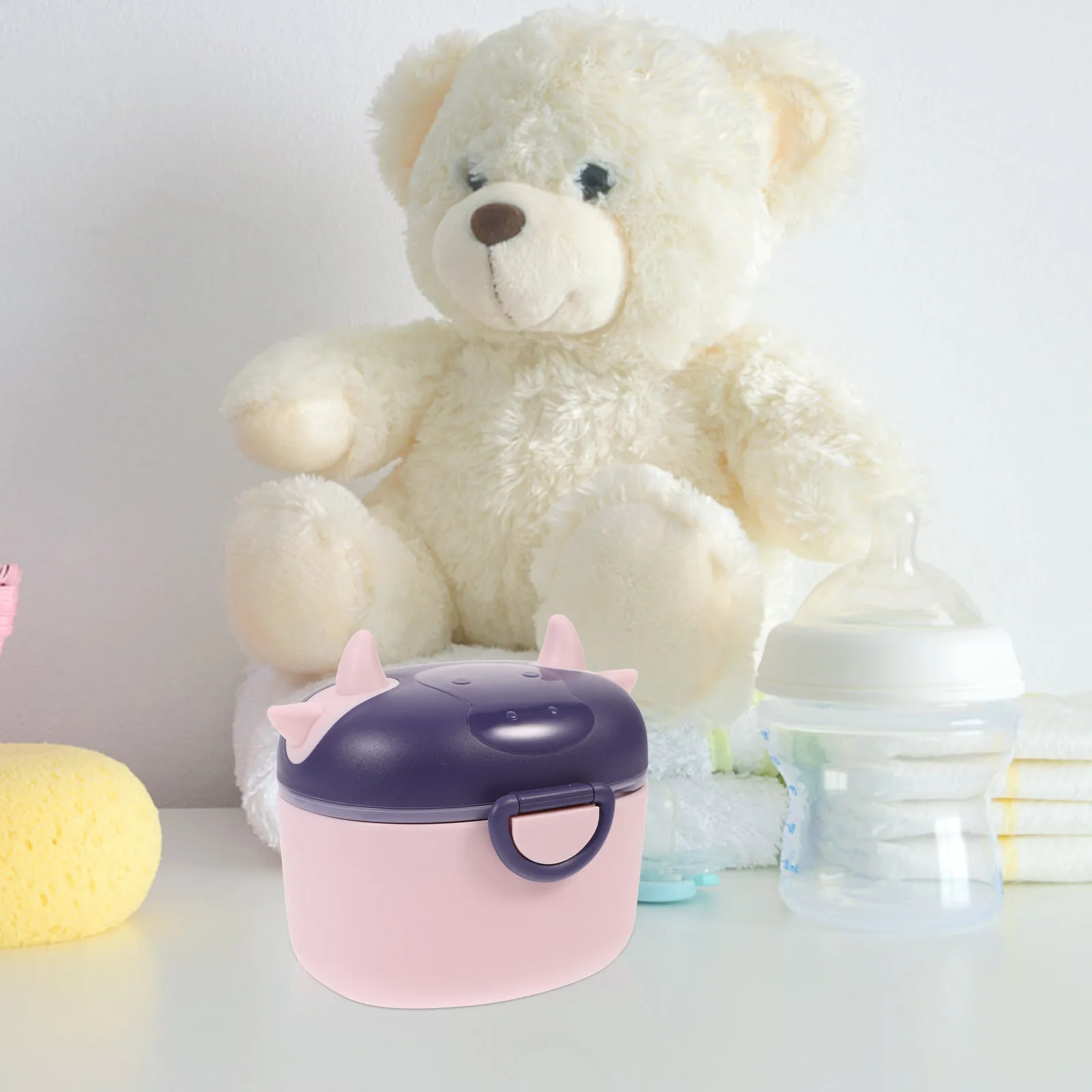 Milk Powder Storage Container Portable Double Layer Scoop Infant Snack Box Leak Proof Travel Baby Food Holder Infant Food Case