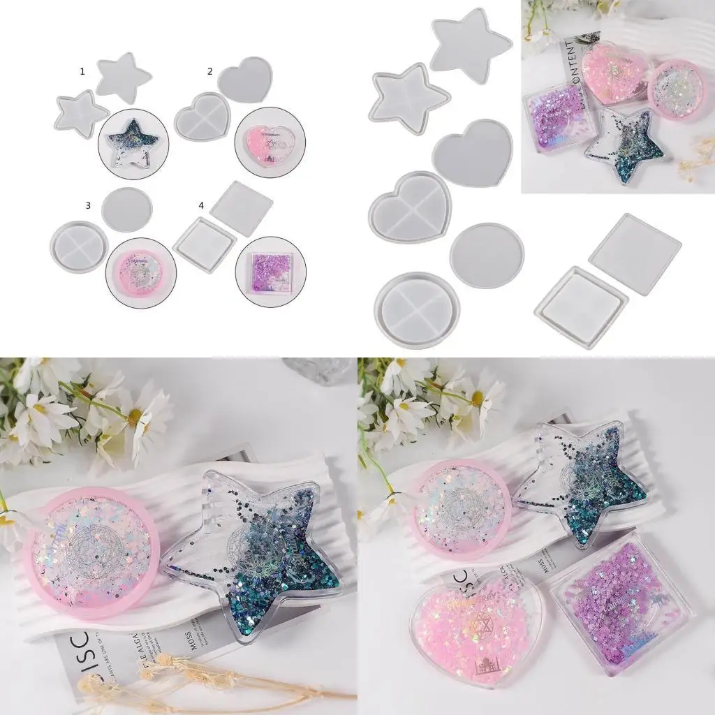 

A52E Silicone Mold Frame-Resin Mold DIY Cup Mat Epoxy Casting Mold Craft