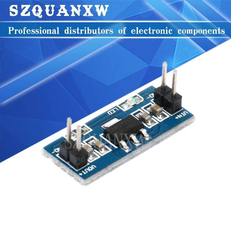5 шт./партия, понижающий преобразователь SMD AMS1117, модуль питания от 4,75-12 В до 1,2 в, 1,5 в, 1,8 в, 2,5 в, 3,3 В для