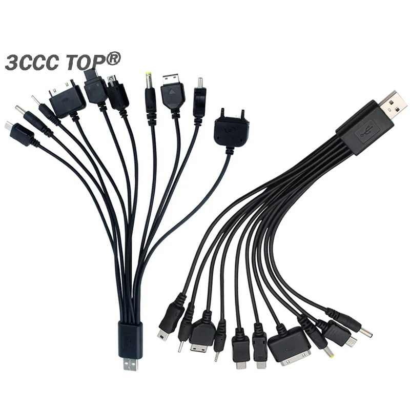 Multi-Pin-Kabel Ladegerät USB-Adapter Kabel Datenkabel 10 in 1 Multifunktions-USB-Daten übertragungs kabel Universal