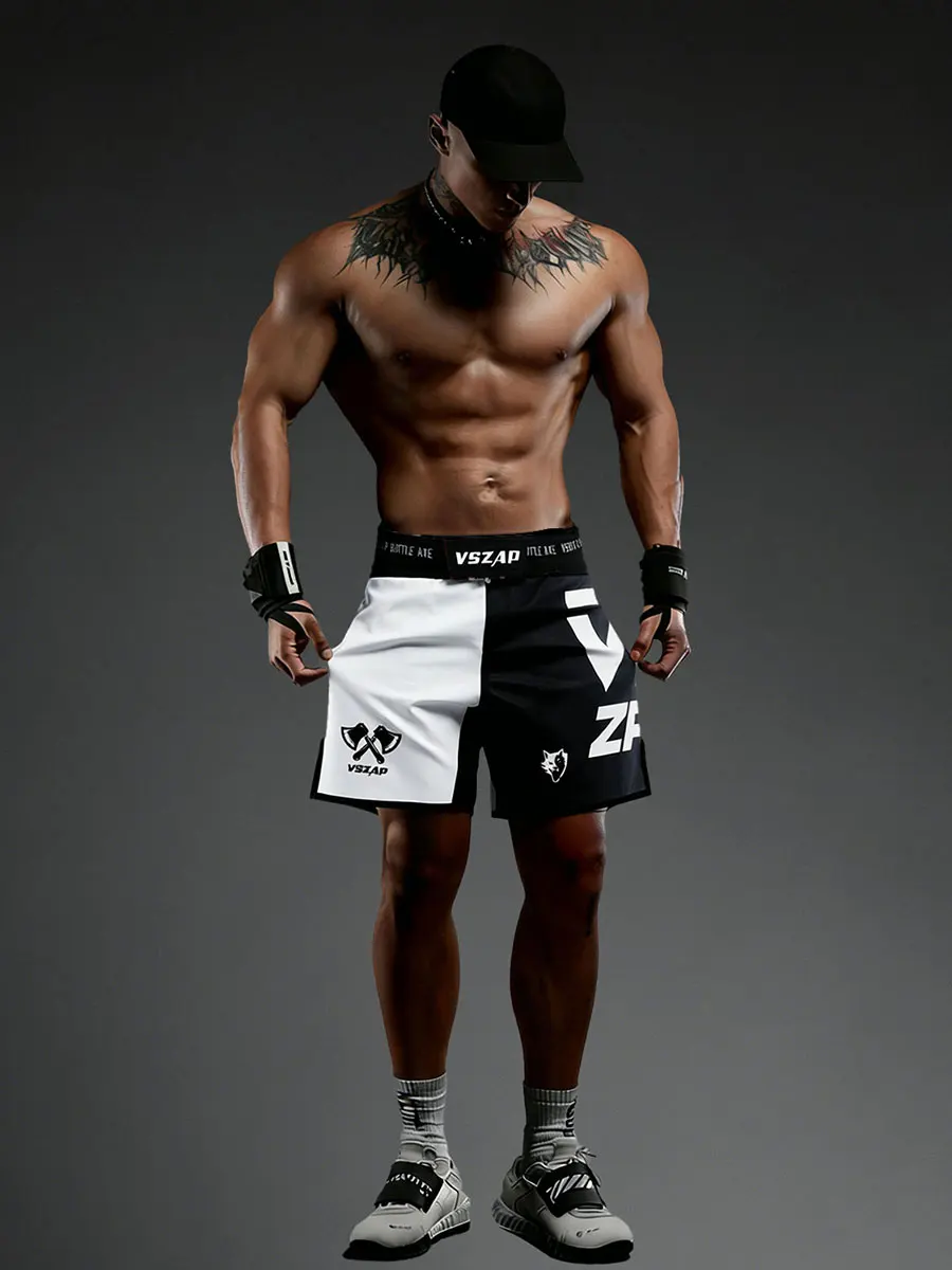 

VSZAP Men's Fitn Training orts Qui Dry Five-Quarter Length Spor Sle Breathable Functional Running Trousers