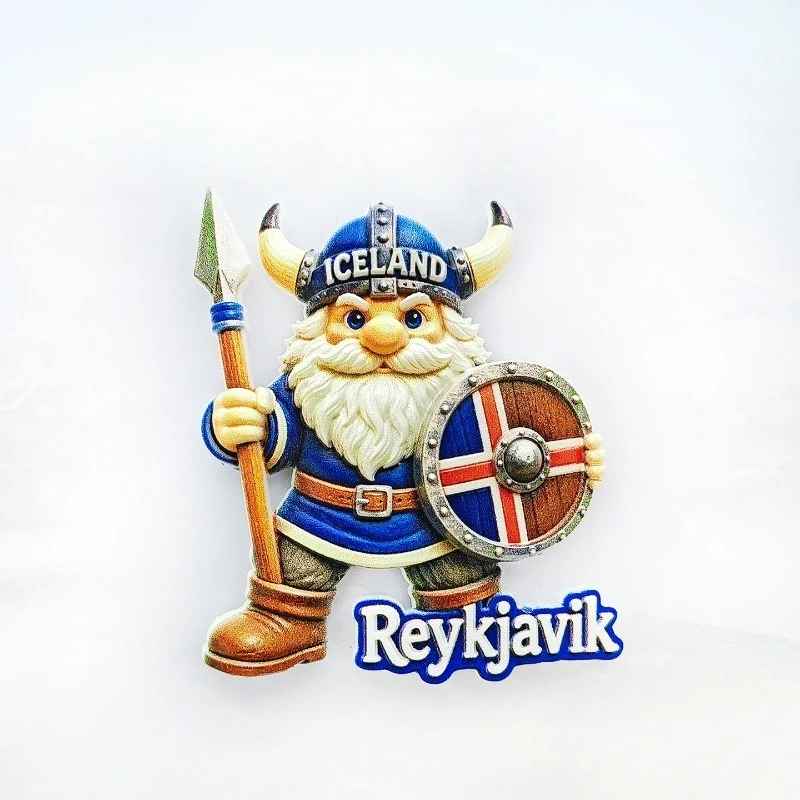 Reykjavík Minotaur Fridge Magnet - Epic 3D Norse Souvenir Unique Icelandic Viking Gift for Travel & Fantasy Decor