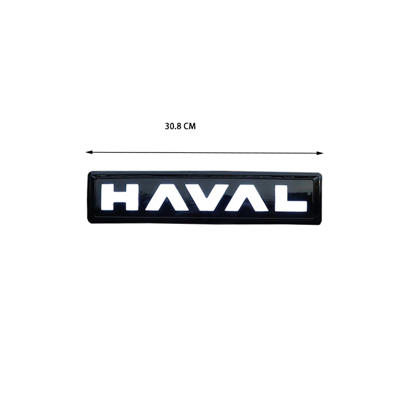 Car LED Front Badge Light Emblem Auto Decal For Great Wall GWM Haval Dargo 2022 Dargo X 2023 The New Harvard Font