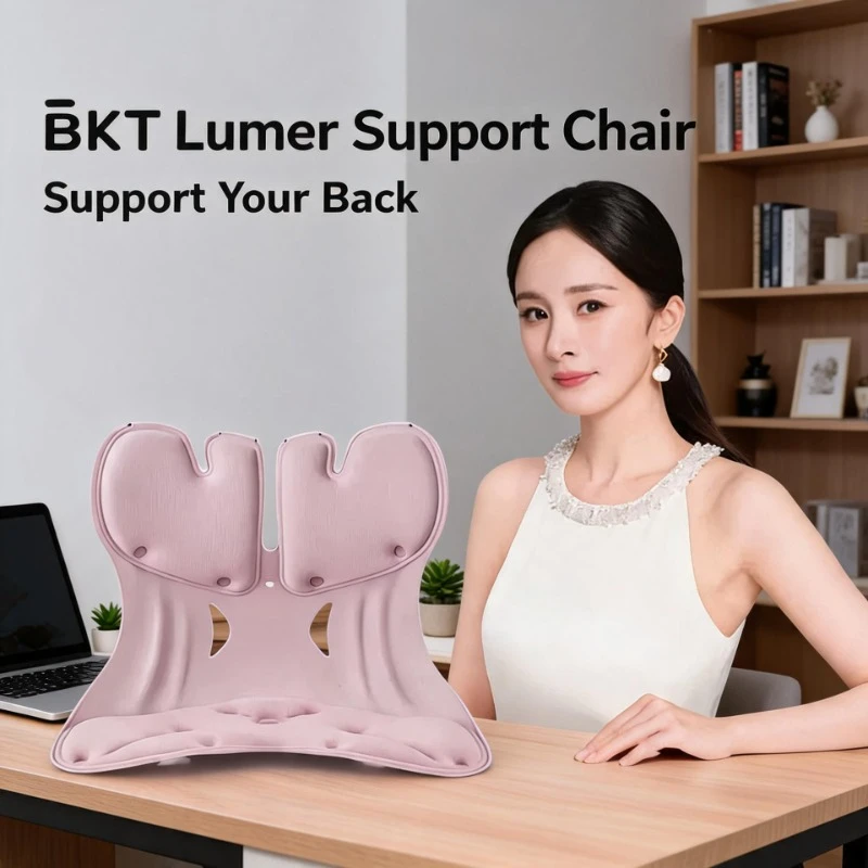 Ergonomic Integrated Waist Support Cushion, Office Chair Pad, Pressure Relief for Long Hour Sitting