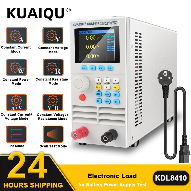 Программируемая электронная нагрузка 400 Вт, 40 А, 150 В постоянного тока, тестер емкости аккумулятора 12 В, ЖК-дисплей, USB-источник питания, испытательная машина внутреннего сопротивления Программируемая электронная нагрузка 400 Вт, 40 А, 150 В постоянного тока, тестер емкости аккумулятора 12 В, ЖК-дисплей, USB-источник питания, испытательная машина внутреннего сопротивления