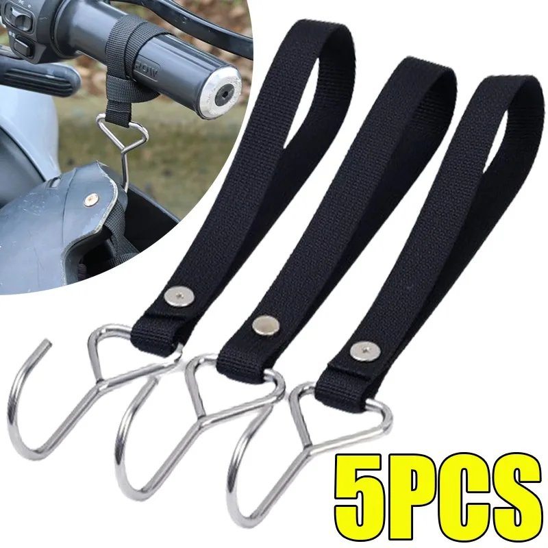 1-5pcs Stainless Steel Vehicle Hooks Storage Pull Hook Universal Electric Car Bicycle Motorbike Helmet Hanging Hook Accessories