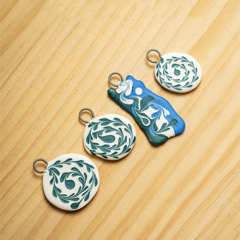 Pottery Tool High Temperature Nichrome Wire Jump Rings Hanger Hooks for Pendant Ceramic Ornaments Fusing in Glass Diy Supplies 6
