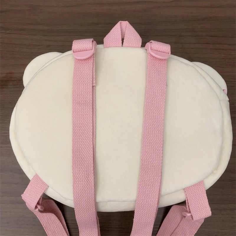 Rilakkuma Korilakkuma Plush Backpack Kawaii Bag Anime Bear Head Face Cute Bags for Women Men Round Back Pack