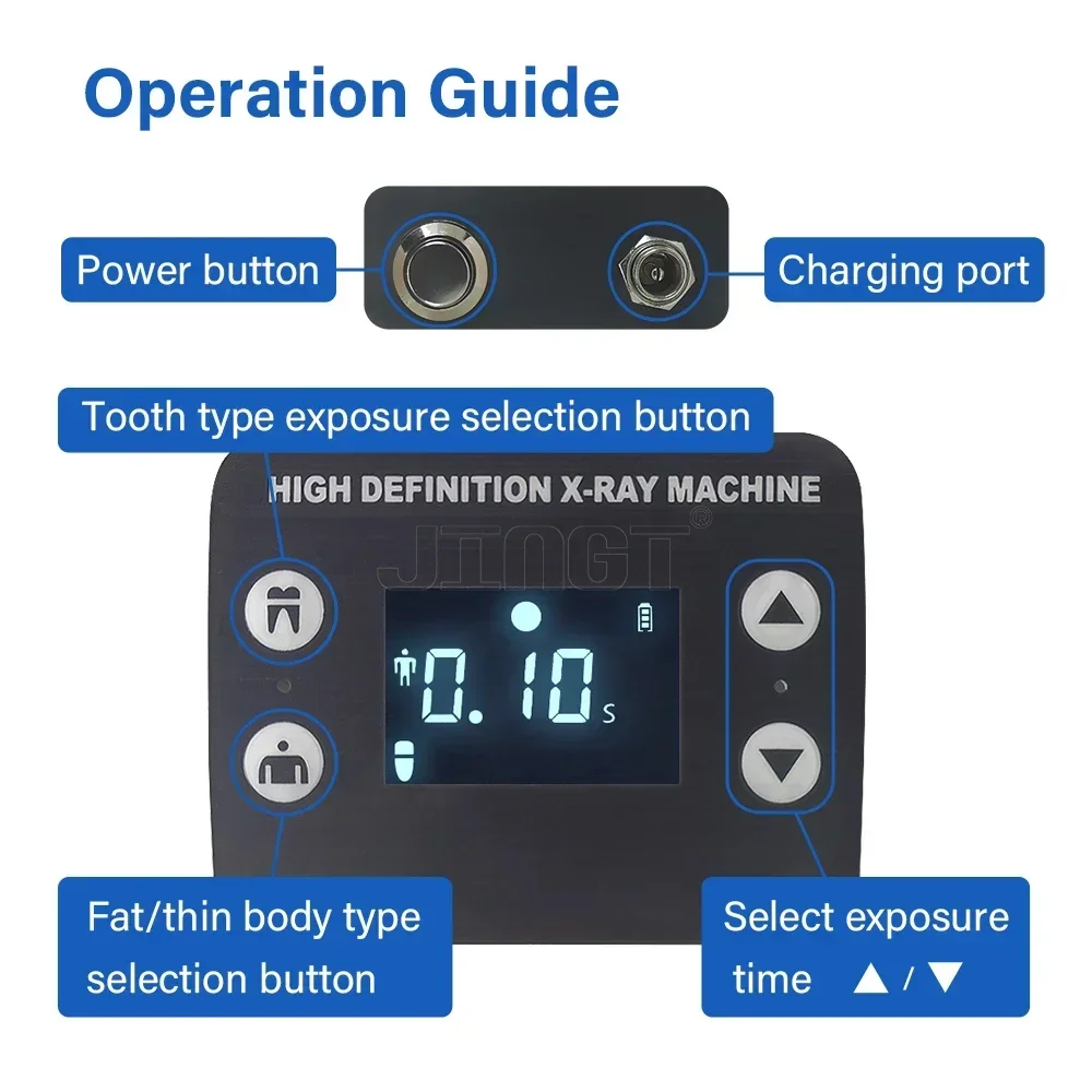 SM-1S Dental-Röntgengerät LCD-Display, importierte Röhre für hoch auflösende Bildgebung, weniger Strahlung für Patienten, sicher für Zahnärzte