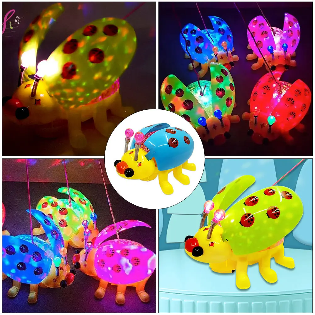 

1Pcs Creative Ladybug-Shaped Electric Light Music Plaything Educational Kids Plaything Portable Gift Children Entertainment