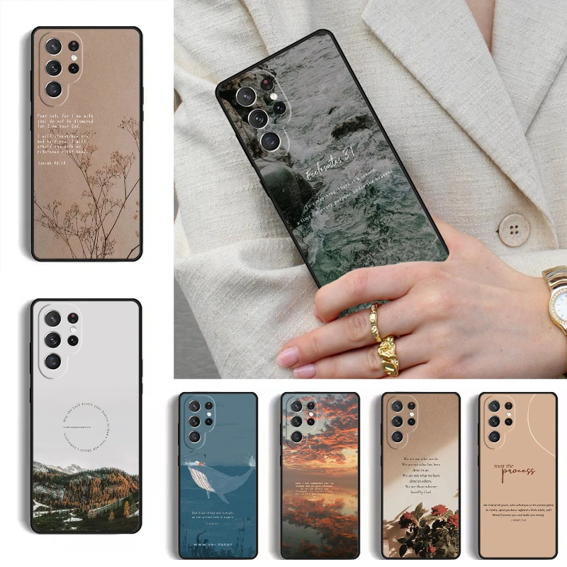 Bible Verse Christian Quote MOBILE Phone Case for Samsung Galaxy S26 S25 Ultra S24 S23 S22 S21 Plus Note 10 Bumper Cover