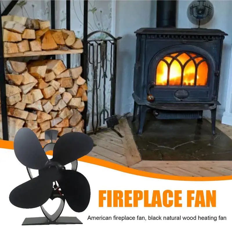 Fireplace Fan Heat Powered Thermal Fan Fireplace Blower Non Electric Warm Air Circulating Blower Sturdy Wood Log Burner Fan