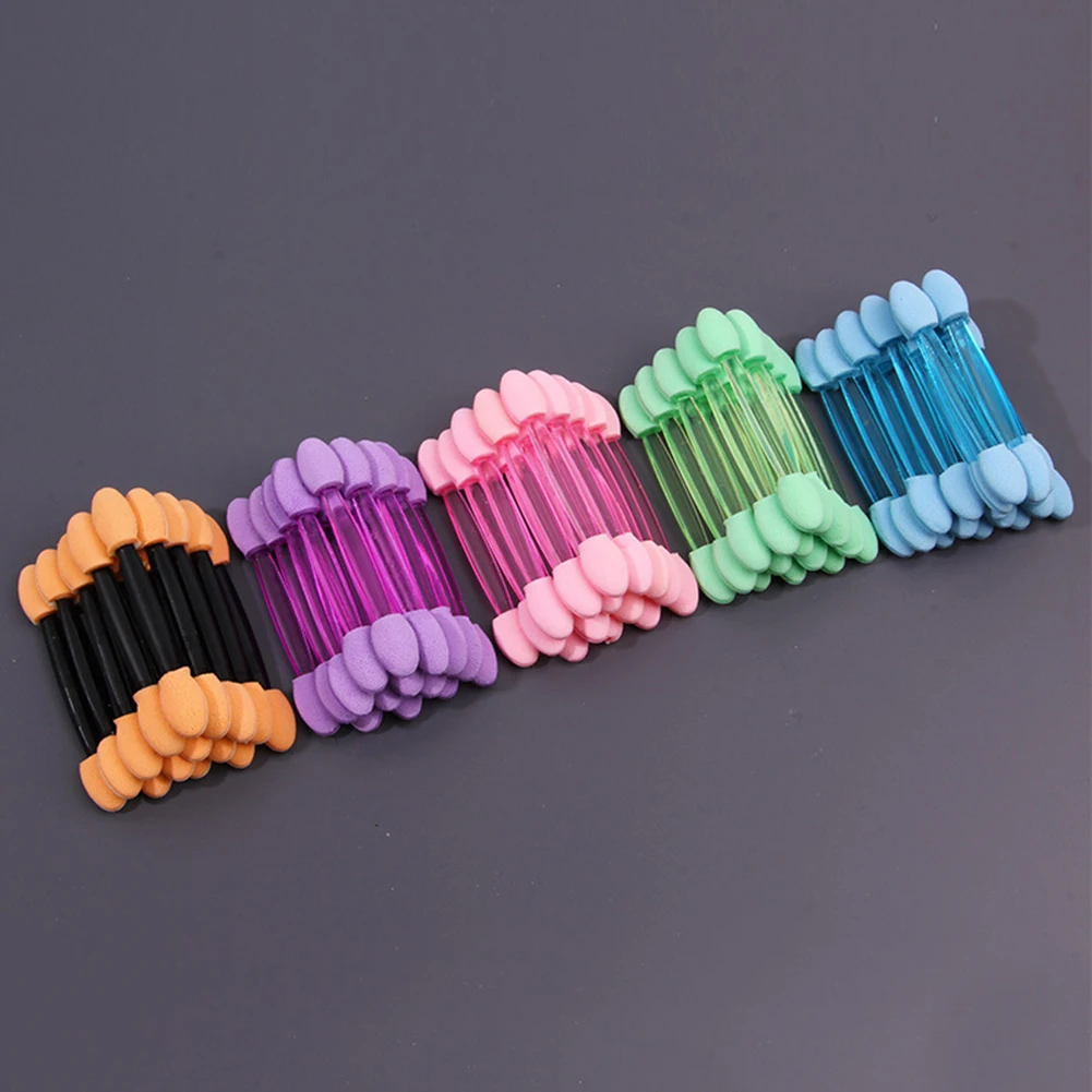 50pcs Disposable Eye shadow Brush Makeup Dual Sided Sponge Nylon Set Eye Shadow Brushes For Cosmetic Applicator Makeup