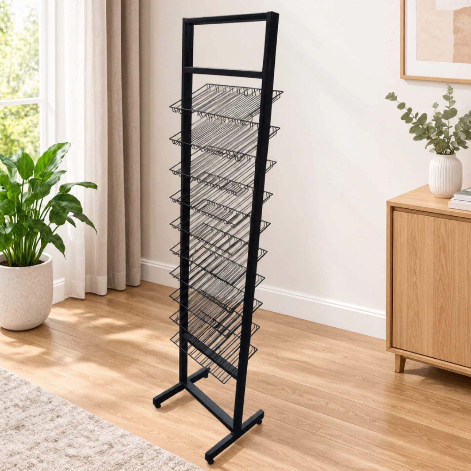Display Rack Tiered Freestanding Nail Polish Display Rack Organizer Multi-Purpose for Cosmetics Shops, Supermarkets