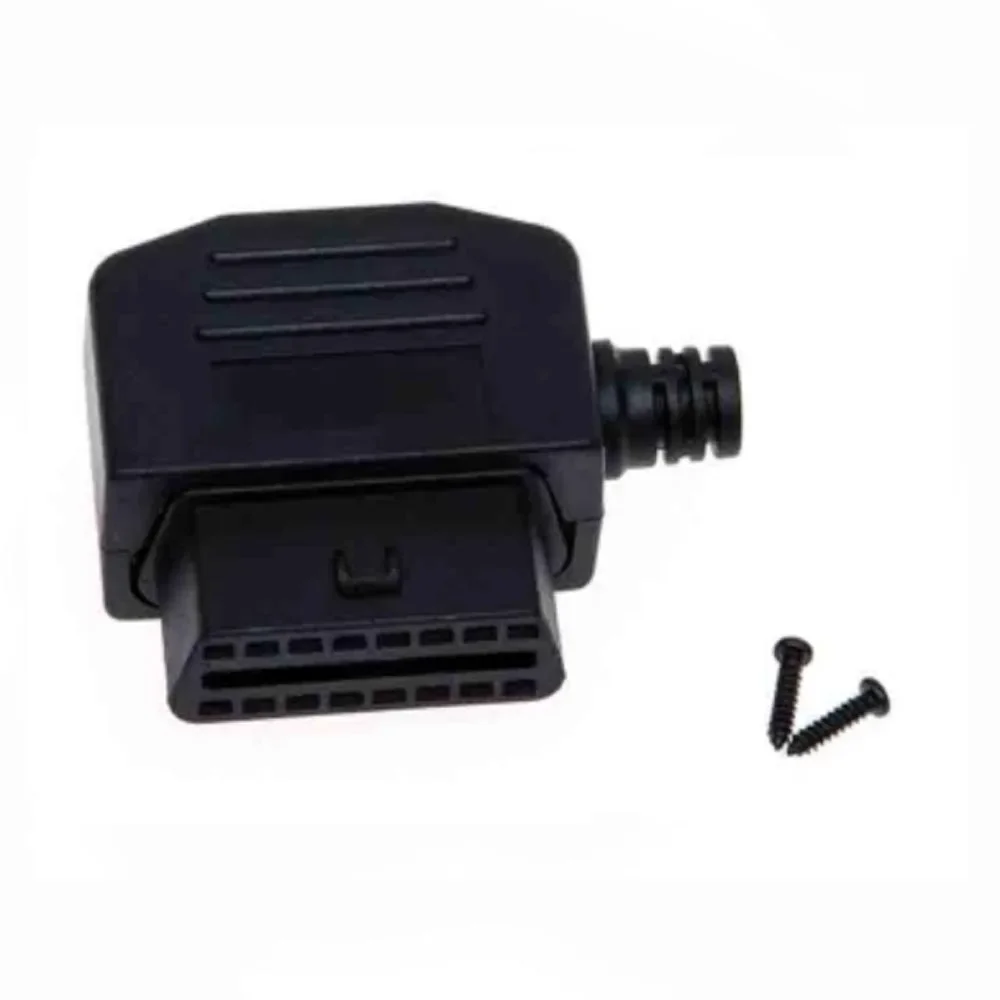 10 قطعة obd أنثى التوصيل مع المسمار obd2 16Pin موصل J1962M المقبس رئيس لسيارة تشخيص obd محول obdii 16 دبوس محول