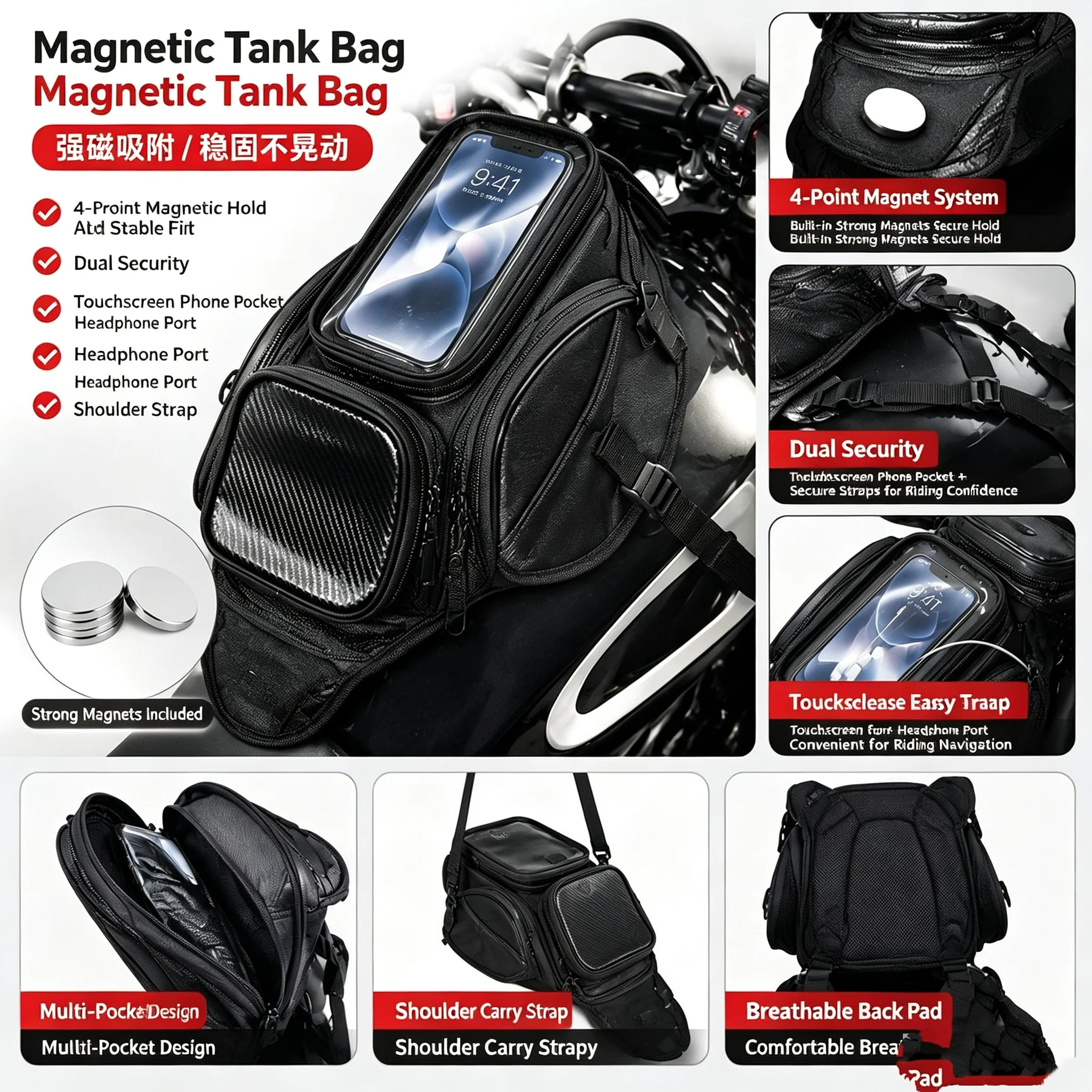 Manyetik Dokunmatik Ekranlı Mo - Motorcycle Gear Companies incelemesi ve fiyatı