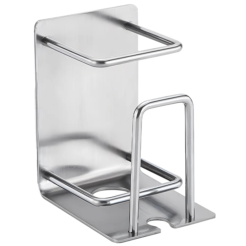 حامل فرشاة الأسنان يُعلق على الحائط بدون أظافر للحمام بلاط السيراميك الزجاجي من الفولاذ المقاوم للصدأ رف فرشاة الأسنان كوب منظم #4