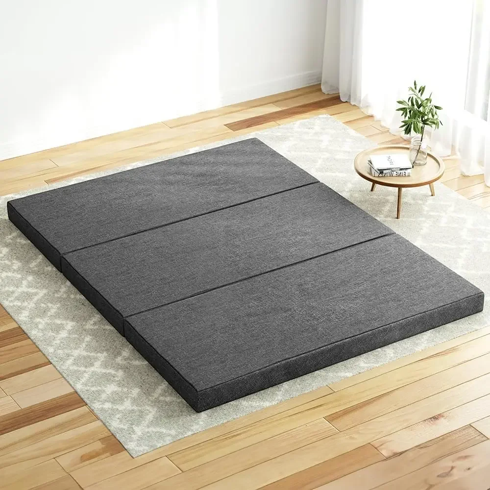 Foldable Mattress 203 x 153 x 10cm Folding Mattresses Floor Mat Cushion Covers Camping Portable Travel Sleeping, Sofa B