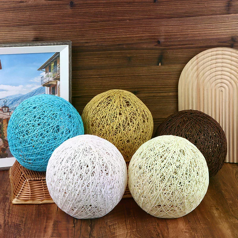 Artisan Crafted Circular Woven Rattan Vine Lampshade for Pendant Lights (20cm Dia)