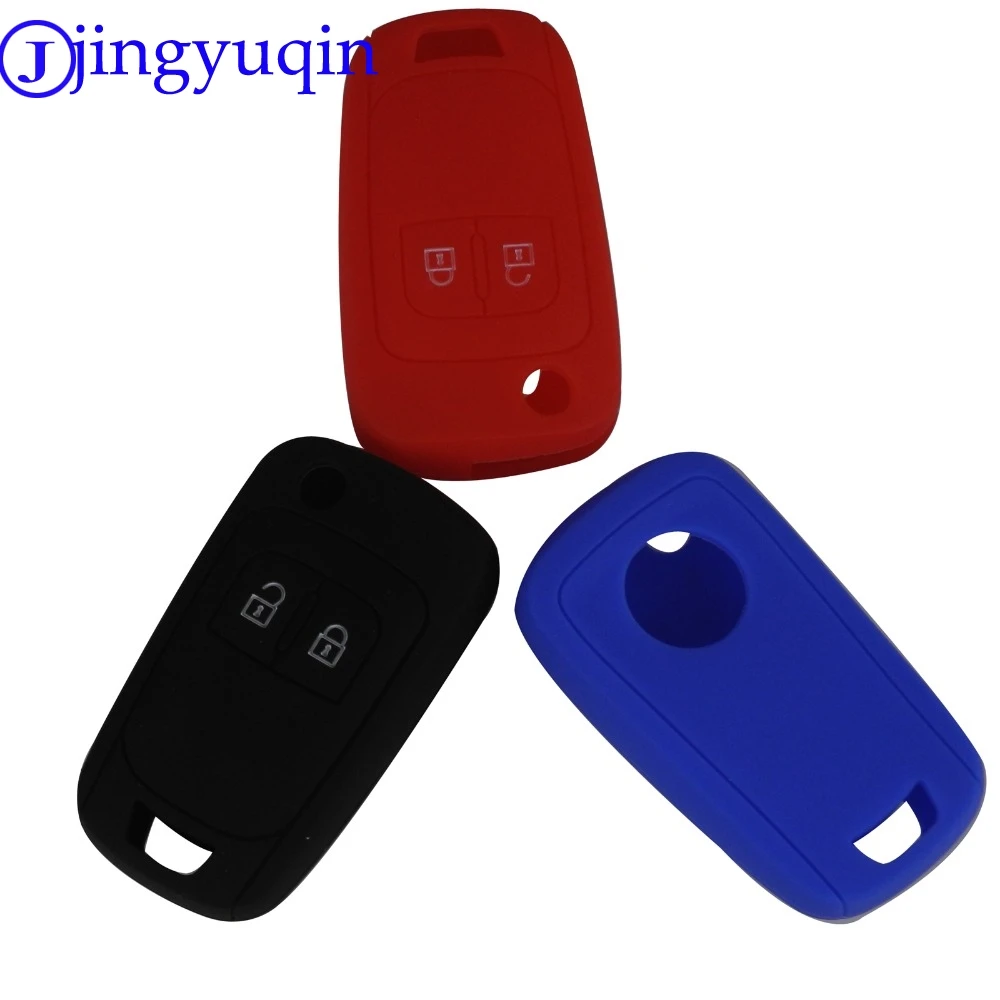 

jingyuqin 10ps Silicone Car Key Protective Holder Cover Case For Opel Astra Corsa ADAM Antara Meriva Zafira Insignia Accessories