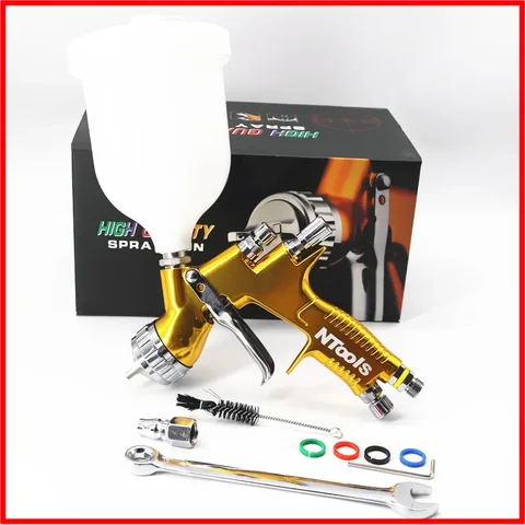 고품질 스프레이 건 Ntools 자동차 페인트 스프레이 건 TE20/T110 1.3/1.8mm 노즐 페인트 건 수성 에어 스프레이 건 에어 브러시