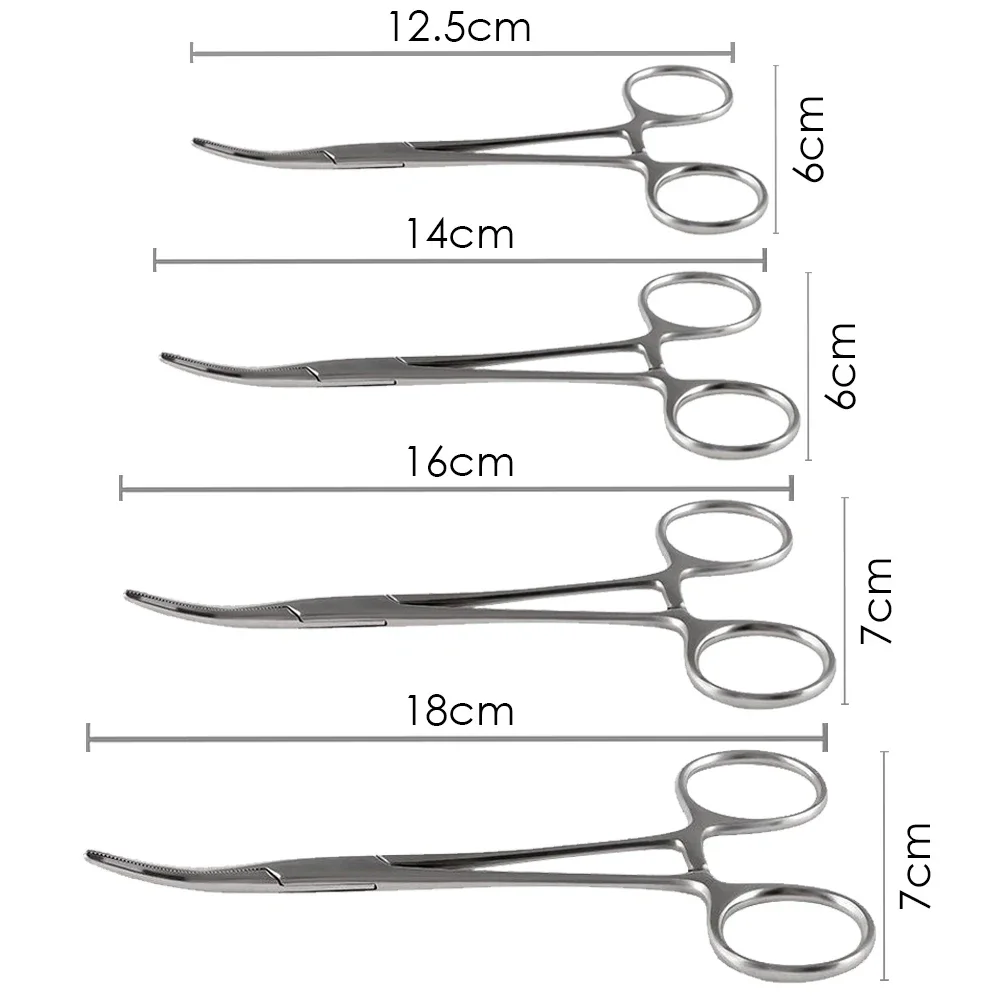 1-2Pcs Fishing Pliers Hook Extractor Bent Straight Fish Control Unhooking Equipment Remover Curved Tip Slicer Surgical Clips image 2