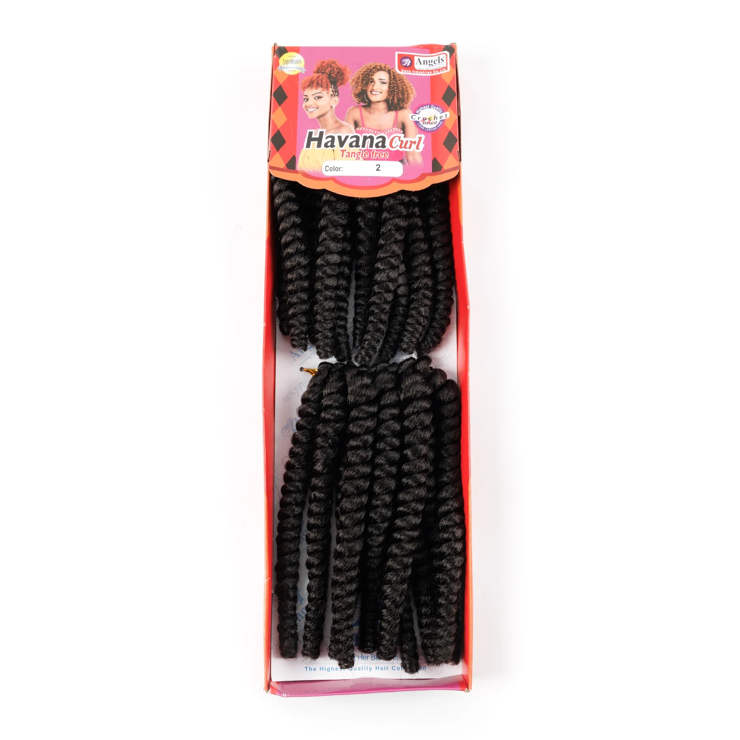 Wholesale 8 Inch 2# Havana Curl Synthetic Crochet Braids Tangle Free Crochet Hair Extensions For Vendors