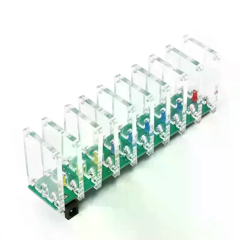 DIY Sound Control LED Music Spectrum Electronic Kit Crystal Column Audio Display PCB Soldering Practice Kit LM339 LM358 DC5-12V