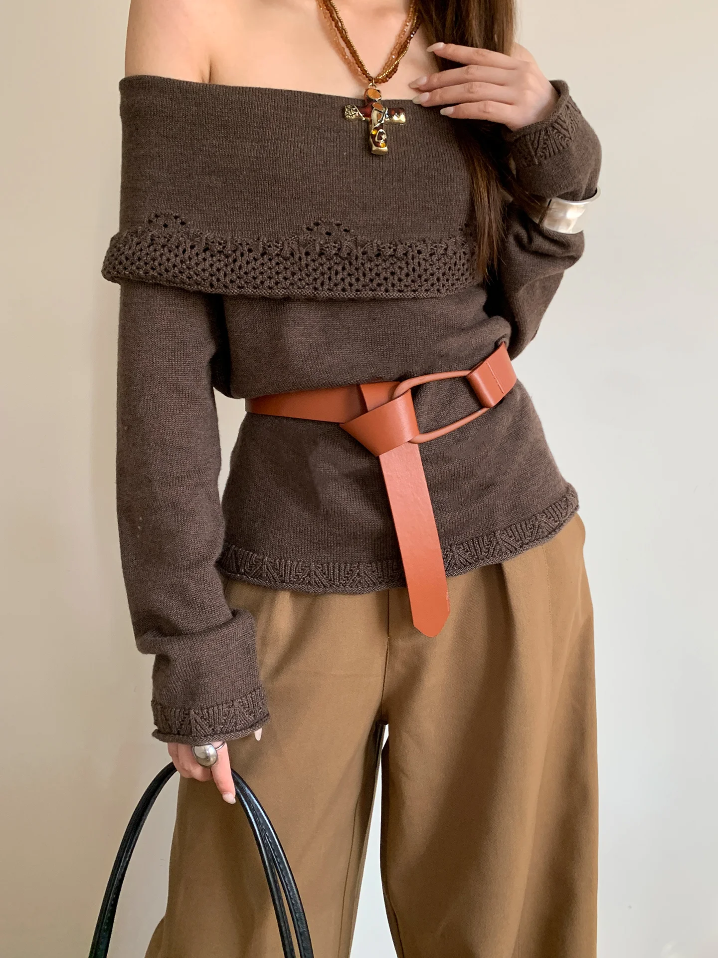 Cintura in vita per donna Decorazione per abbigliamento Gonna con ampia cintura Cintura versatile senza fori per legare nodi