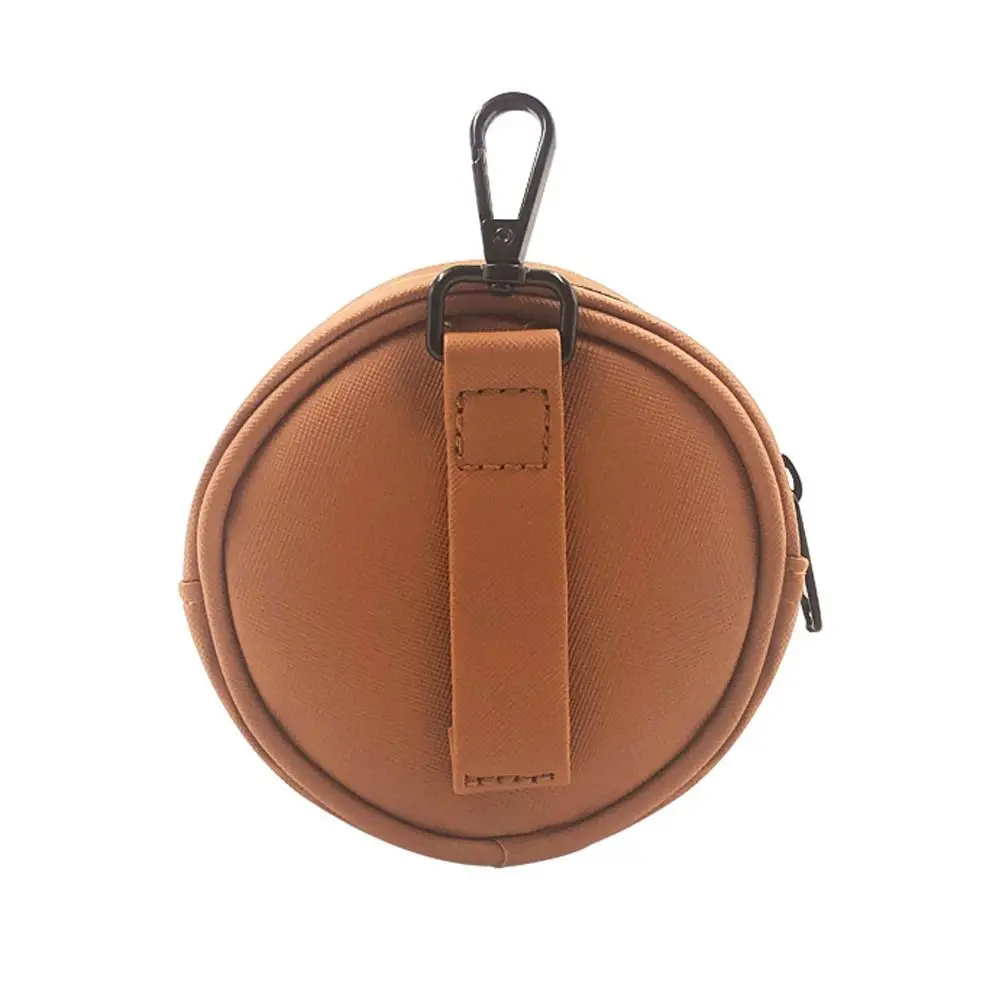 

Leather Golf Waist Bag 4 Balls Capacity Protective Golf Storage Case Multi-function Portable Golf Ball Storage Clip