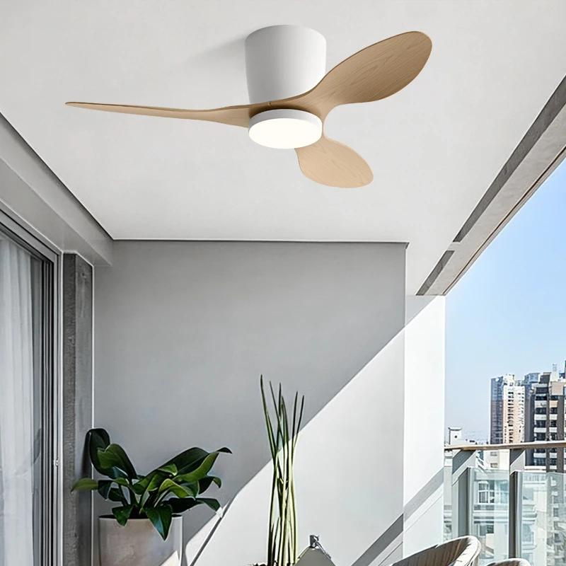 Modern 25/36 Inch Low Floor DC Motor 18W Ceiling Fans With 3Color LEDLight Remote Control Simple Ceiling Fan With Light Home Fan