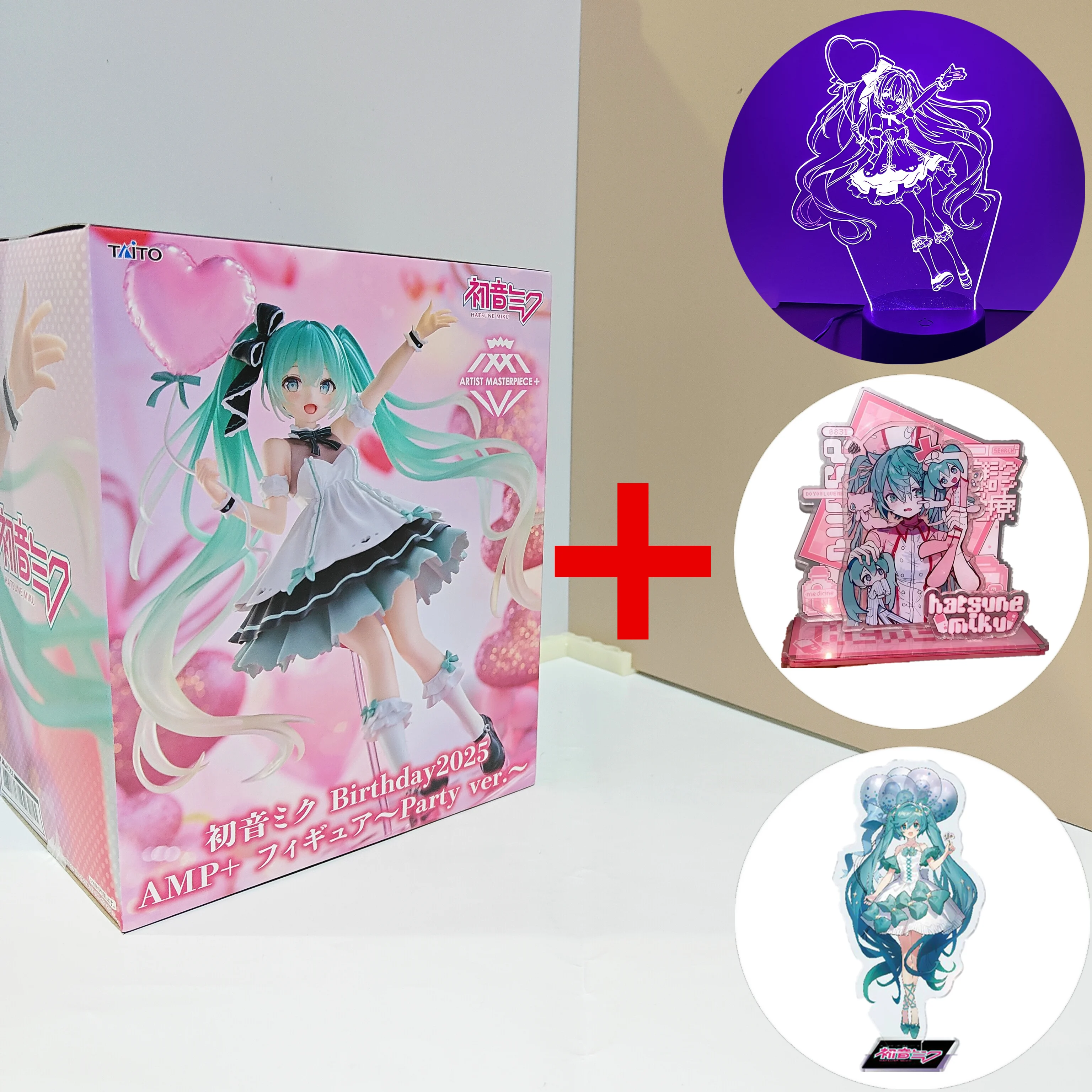 タイトーアンプ-初音ミク2025誕生日パーティーアクションフィギュアミクアクリルスタンドフィギュアおもちゃギフト