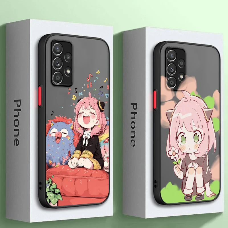 

SPY FAMILY Anime Anya Forger Frosted Translucent For Samsung A53 A52 A33 A32 A51 A71 A21S A13 A73 A50 A22 A12 5G Funda