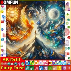 HOMFUN Fairy Dust AB Diy Full Square Round Drill 5D Diamond Painting Diamond Embroidery