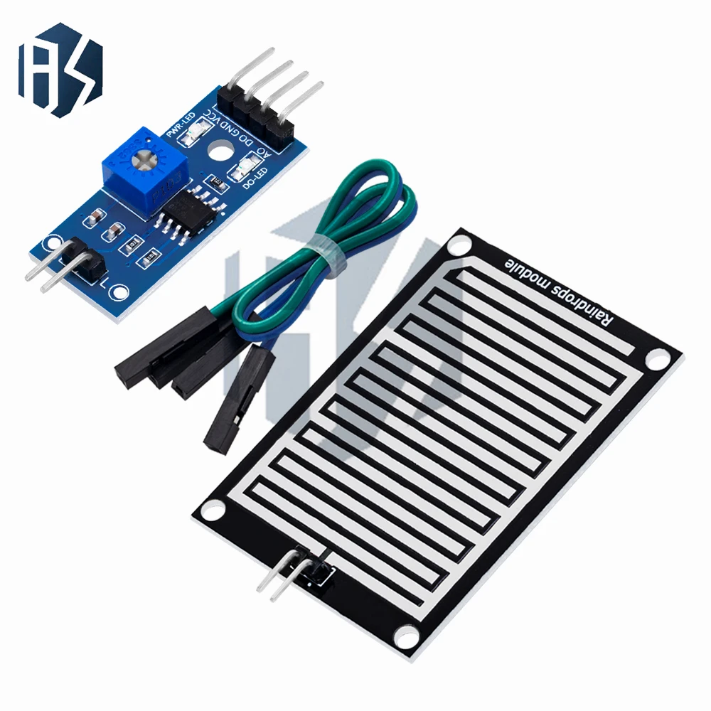 Modulo sensore di rilevamento gocce di pioggia/livello d'acqua ad alta sensibilità 1PC - con kit scheda di controllo relè 5V/12V