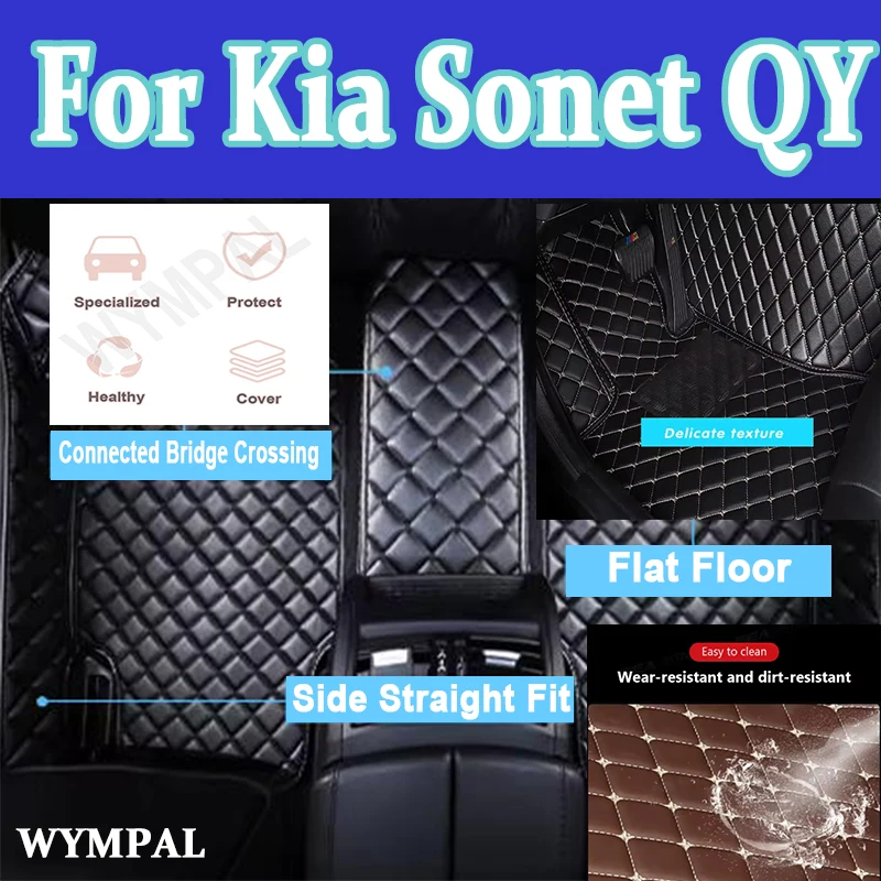 

Luxury Car Floor Mats For Kia Sonet QY 2020 2021 2022 2023 2024 5sest Water Proof Rugs Car Mat Car Accessories 100% Fit Full Mat