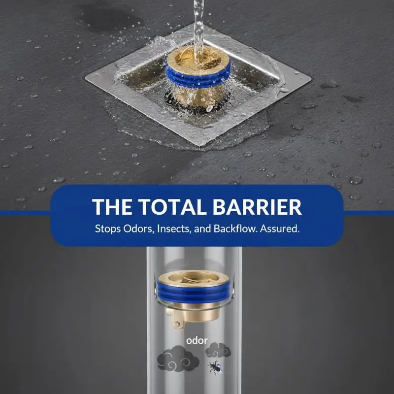 @*Durable Brass Alloy Floor Drain Core Anti Odor Backflow Prevention Mold Proof For Bathroom Shower Kitchen Sink