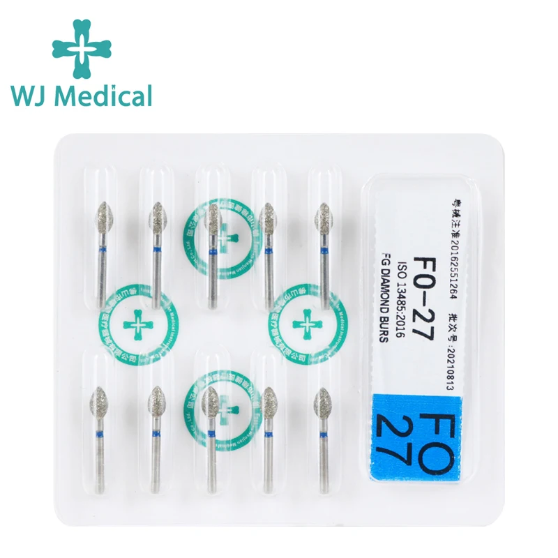 10PCS Dental Diamant Bohrer Bohrer Zahnmedizin Bohrer Für High Speed Handstück Griff Durchmesser 1,6mm Zahnarzt Werkzeuge Dental Materialien